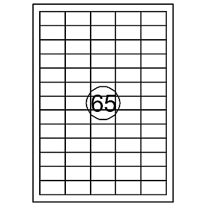 Quantore - Etikett 38.1mmx21.2mm 6500 Stücke | 10 Stücke