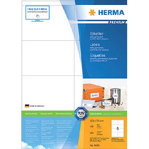 HERMA - Etiket herma 4426 105x70mm premium wit 800 stuks | Blister a 100 vel