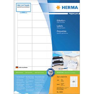 HERMA - Etiket herma 4608 48.3x25.4mm prem wit 8800 stuks | Blister a 200 vel