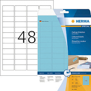 HERMA - Etiket 4368 45.7x21.2mm verwijderbaar blauw 960 stuks