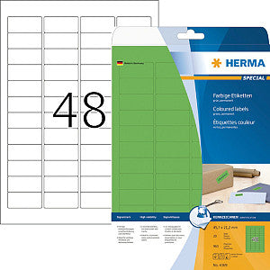 Herma - Etikett 4369 45.7x21.2mm Abnehmbares Grün 960 Stück