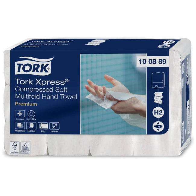 Tork - Xpress® gecomprimeerde zachte handdoek, multifold Z, , 2-laags, systeem H2, 12 x 225 vel