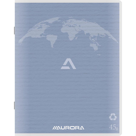 Aurora -  Writing 45 kladschrift uit gerycleerd papier, 200 bladzijden, geruit 5 mm, lichtblauw