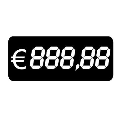 Klika - Etiqueta digital 38x16mm 500 por rollo