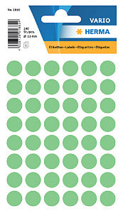 Herma - Label 1865 Environ 12 mm Green 240 Pieces | 10 pièces