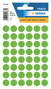 Herma - Etikett 1868 um 12 mm Fluorgrün 240 Stücke
