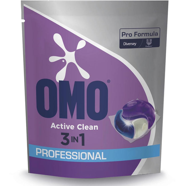 Omo - Detergente Professional Pro Formula Active Clean 3 in 1, confezione da 80 capsule