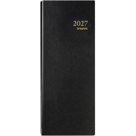 Brepols - Agenda 2026 Saturn Lima 1 jour/2 pages noir