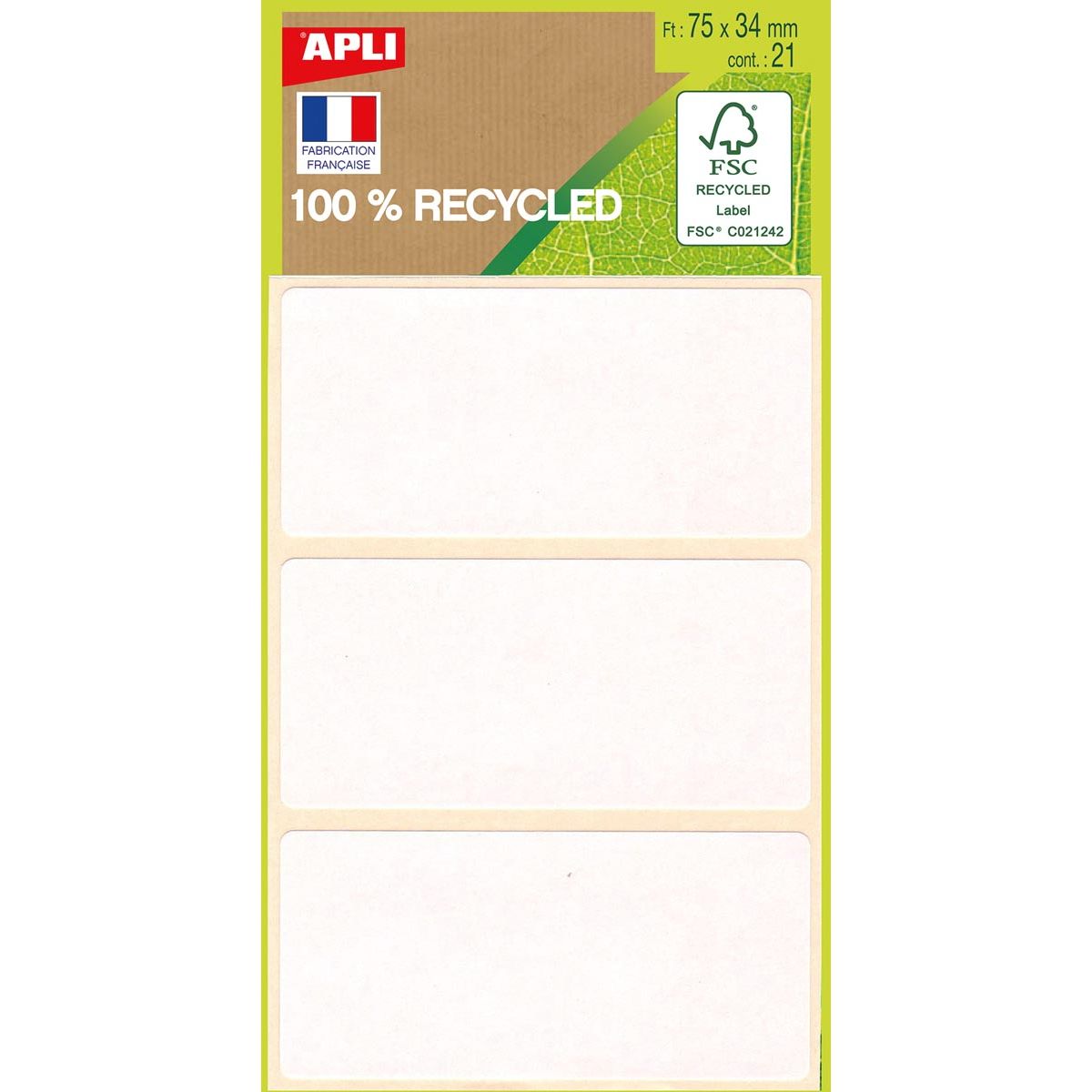 Apli -  witte etiketten in etui