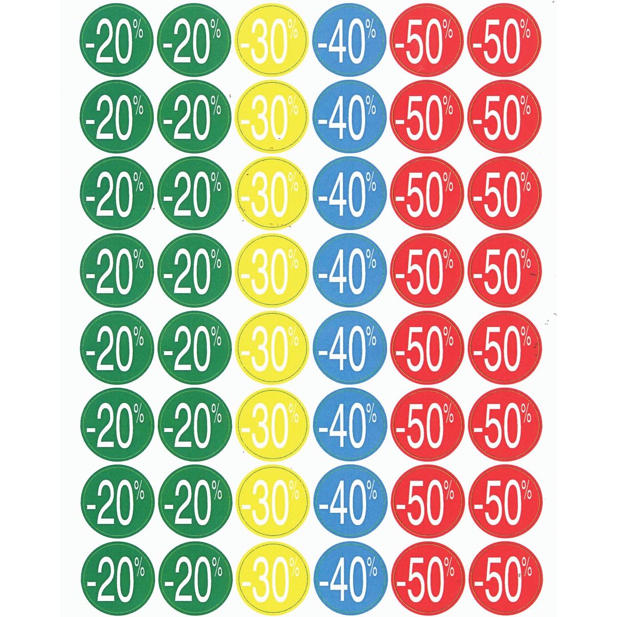 Apli -  Agipa Kortinglabel van -20% tot 50%, geassorteerde kleuren