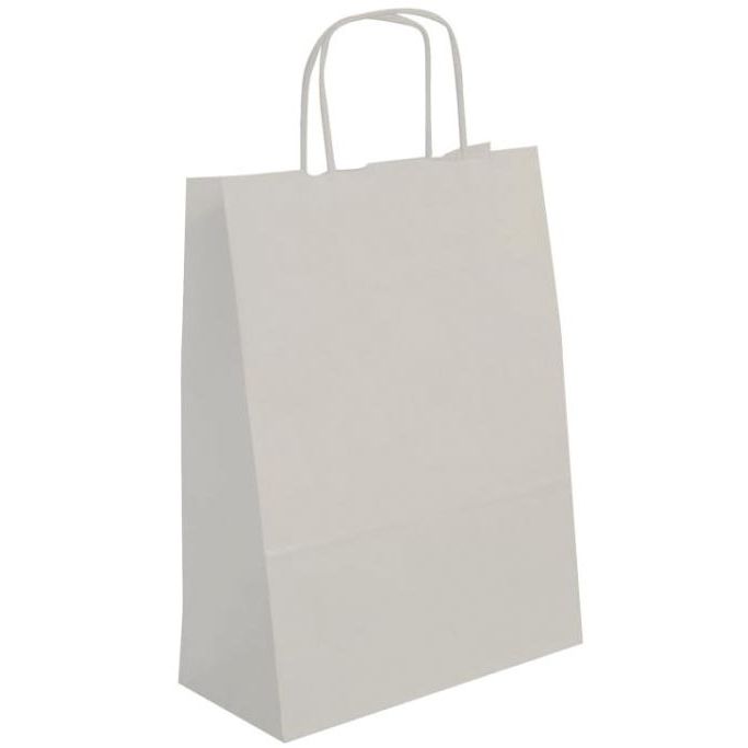 Apli - white kraft carrier bags, 50 pieces