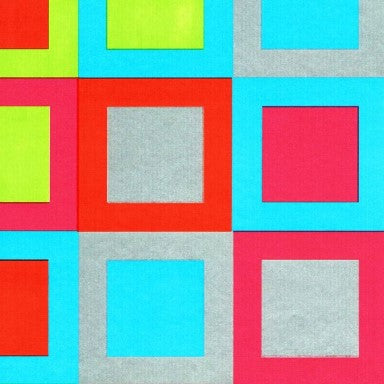Klika - Gift wrapping paper Gift wrapping paper Colored squares with silver on ribbed 30 cm