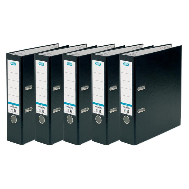 Elba - Ordner Smart Pro+, Rücken 8 cm, 5er-Pack, schwarz
