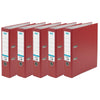 Elba - Dossier Smart Pro, dos 8 cm, lot de 5, rouge