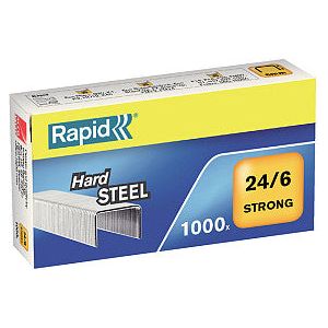 Rapid - Staples 24/6, Stahl, Schachtel mit 1.000 Grundnahrungsmitteln