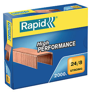 Rapid - Staples 24/8 Kopercoating Strong 2000 pièces | 20 pièces