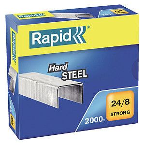 Rapid - Heftklammern 24/8 Stahl Strong 2000 Stücke | 10 Stücke