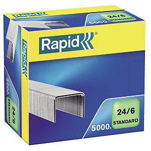 Rapid - Staples 24/6 verzinkter Standard 5000st | Schachtel mit 5000 Stück
