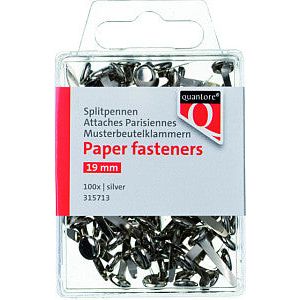 Quantore - Splitpen blister 19mm zilver 100 stuks