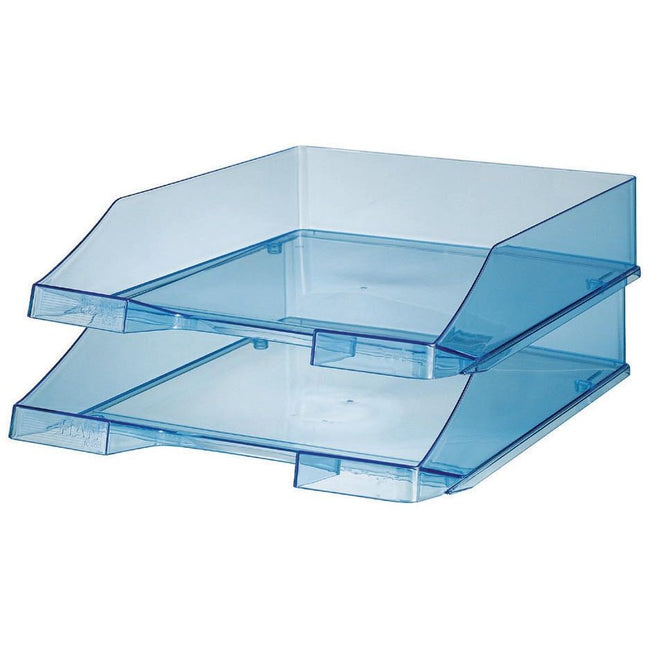 Han - corbeille à courrier C4 bleu transparent