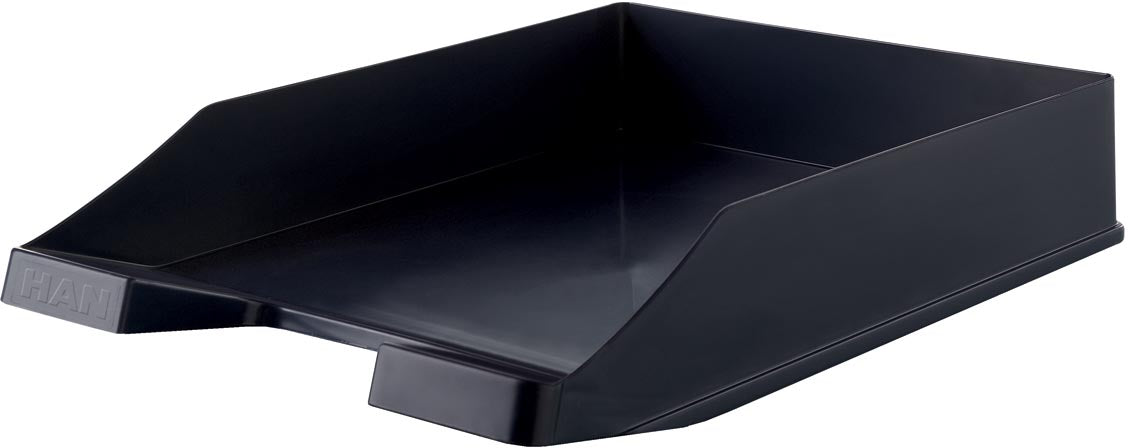 Vassoio portacorrispondenza Han - Karma, adatto per fogli A4/C4, eco-nero