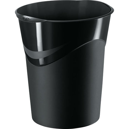 CEP - Grüner Abfallkorb, 14 l, schwarz