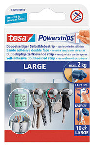 Tesa - Kleefstrips PowerStrips® Grands pièces à double taille 2 kg