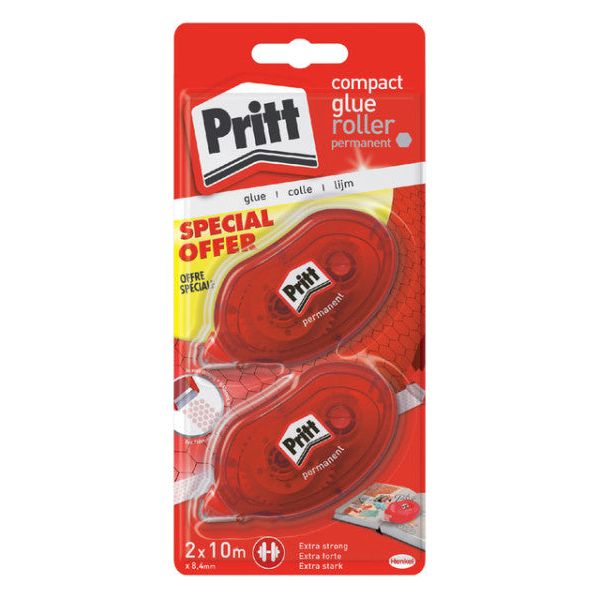 Pritt - Glue Roller Compact Permanent 2ème moitié prix sur la blister