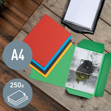 Leitz - Recycle flap folder, made of cardboard, ft A4, red