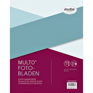Multo - Fotobladen multo 23-gaats + dekvel wit | Pak a 20 vel | 10 stuks