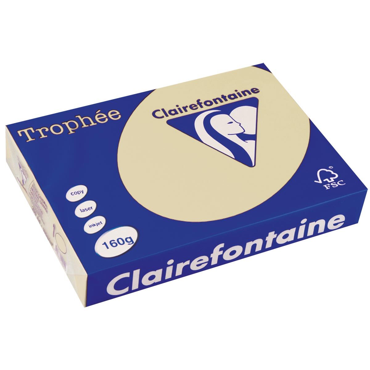 Clairefontaine - Trophée tel, colored paper, A4, 160 g, 250 sheets, gems