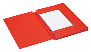 Jalema - Dossiermap folio 3 klep 100% gerecycled karton 250 gr rood