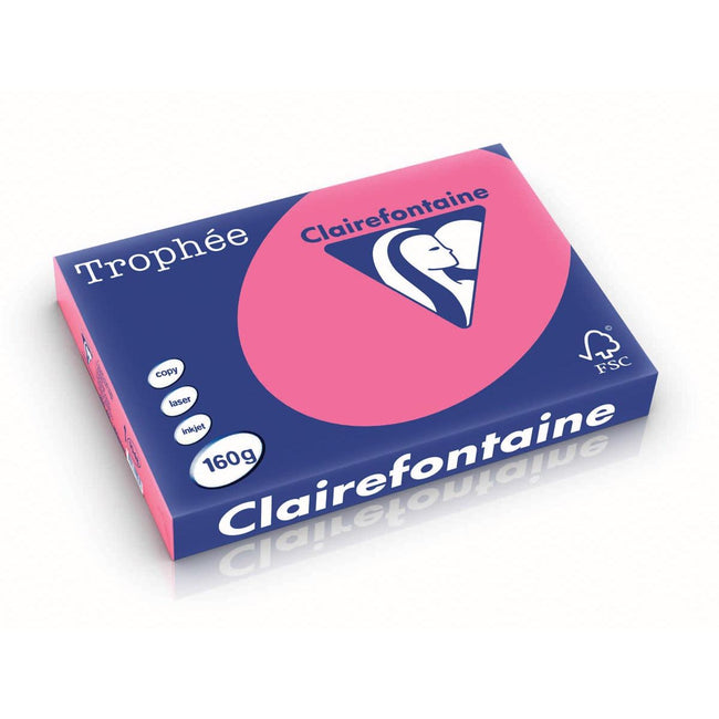 Clairefontaine -  Trophée Intens, gekleurd papier, A3, 160 g, 250 vel, fuchsia