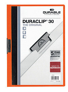 Durable - Klemmap Duraclip A4 3mm 30 vellen oranje