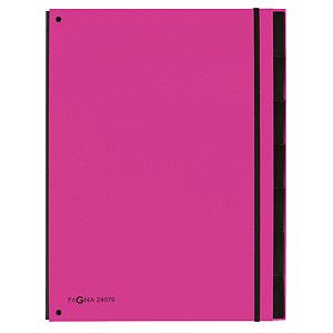 Pagna - Tri Folder Pagna Trend 7TAB A4 PP Rose foncé | 1 pièce