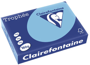 Clairefontaine - Trophée tel, colored paper, A4, 160 g, 250 sheets, lavender blue