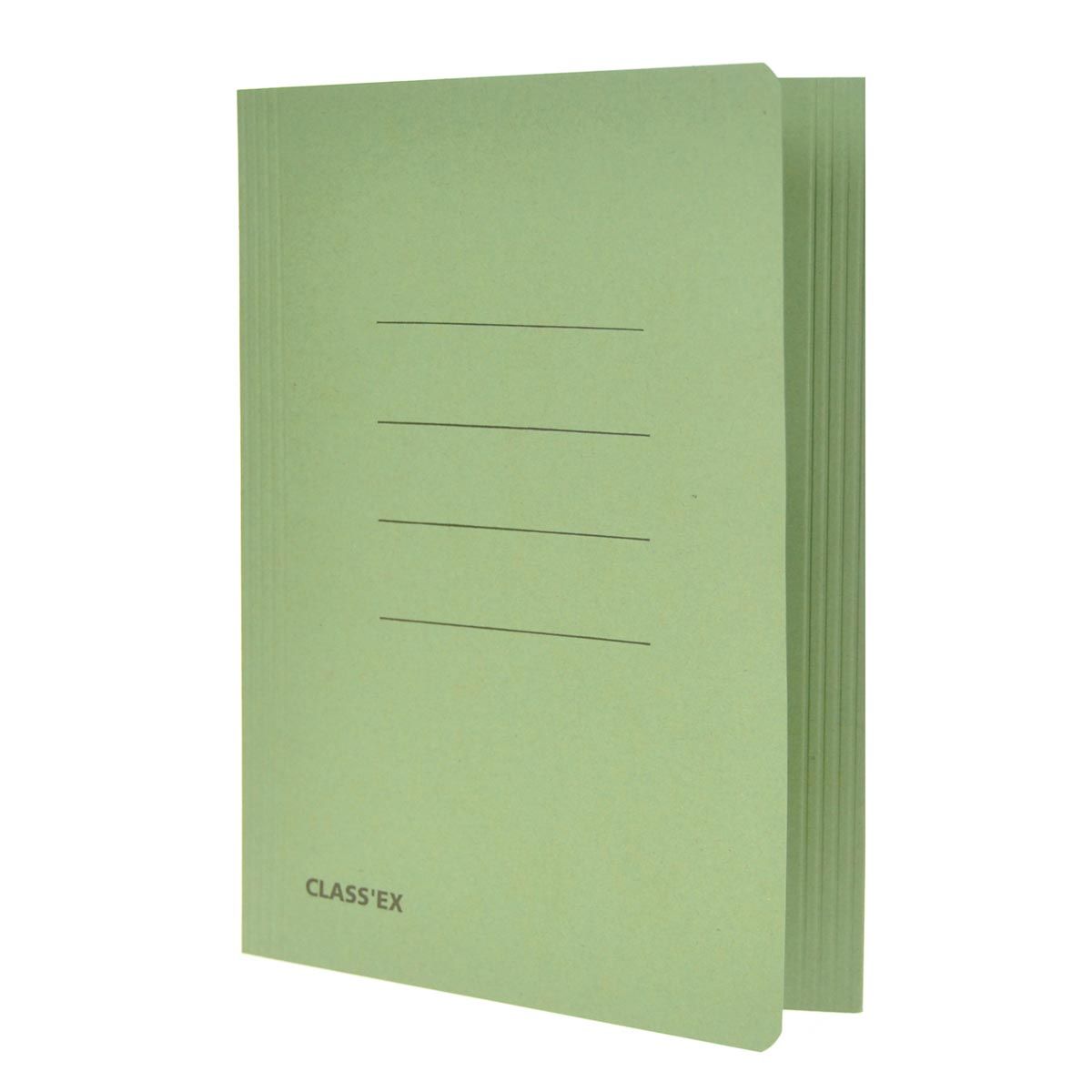 Classex -  Class'ex dossiermap, 3 kleppen ft 18,2 x 22,5 cm (voor ft schrift), groen