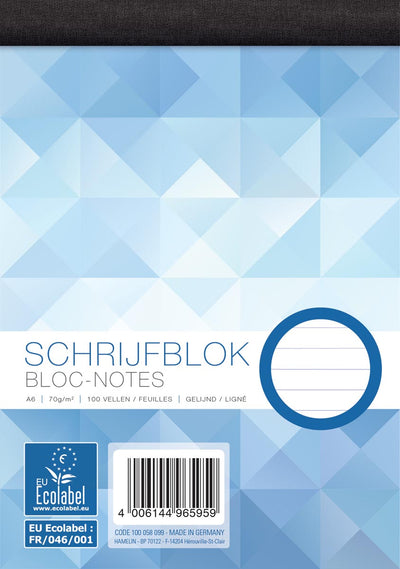 Work - Schreibblock, ft A6, 70 g/m², 100 Blatt, liniert