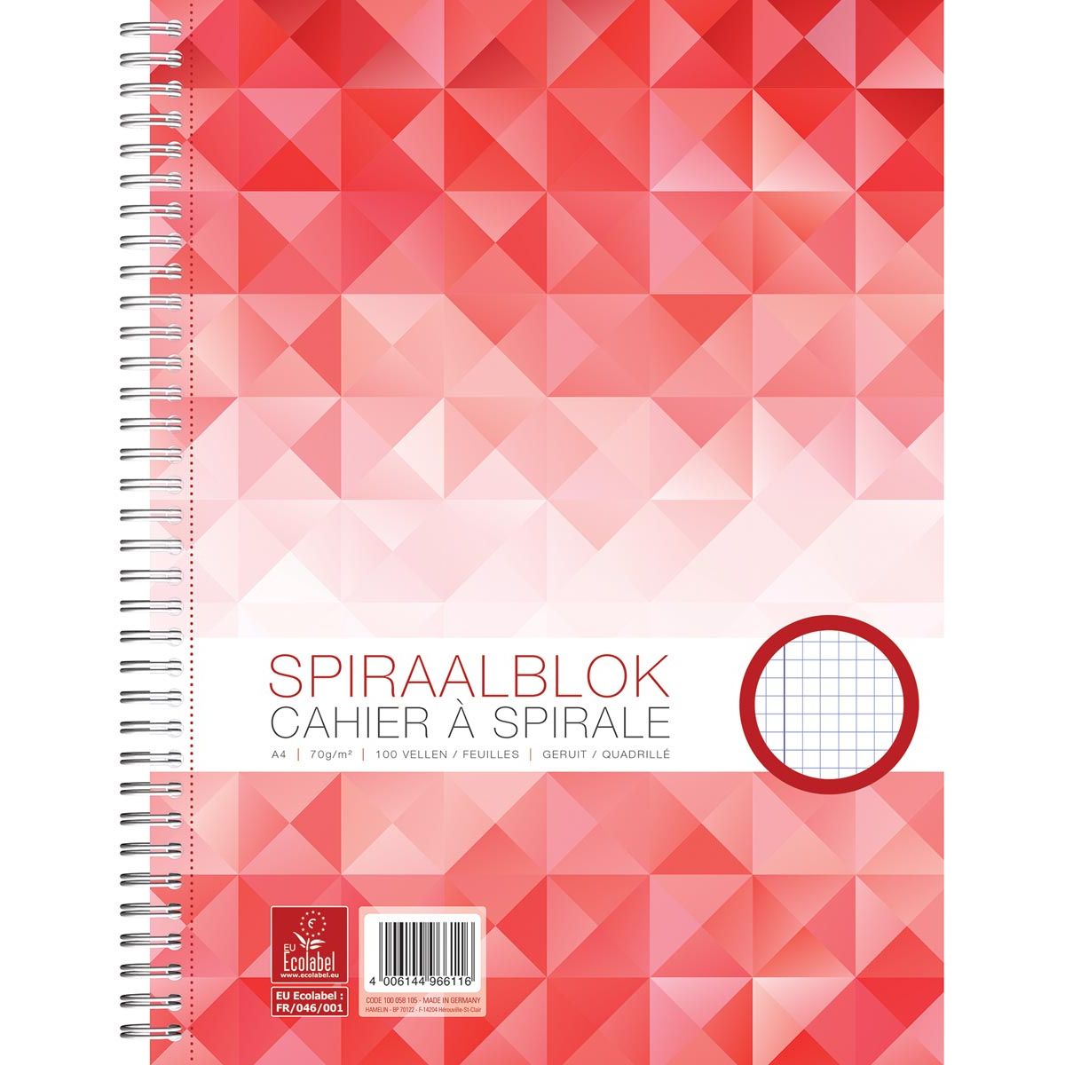 Work - Spiral pad A4 diamond 5x5mm 100 sheets 70gr
