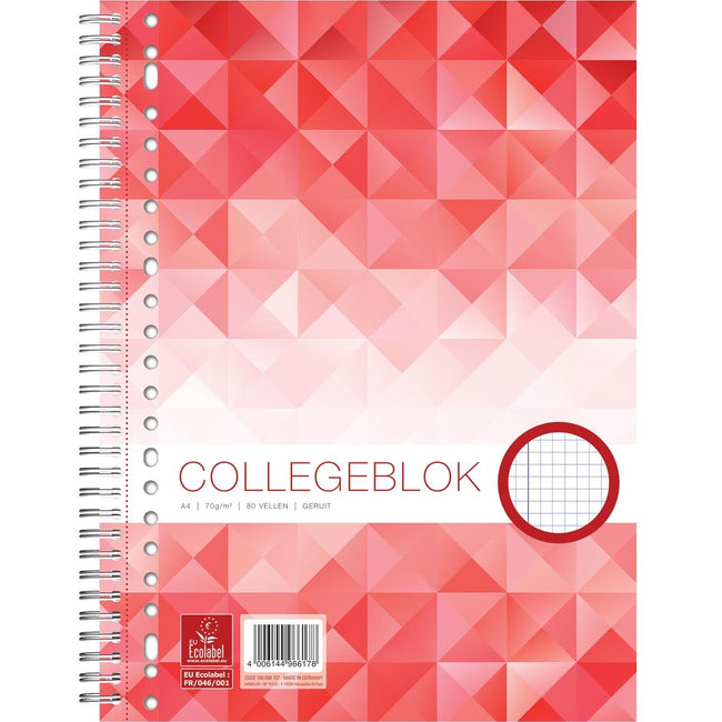 Work -   collegeblok A4 geruit 80 blz, 23-gaats