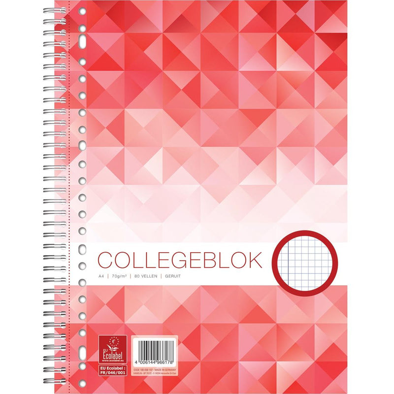 Work -   collegeblok A4 geruit 80 blz, 23-gaats