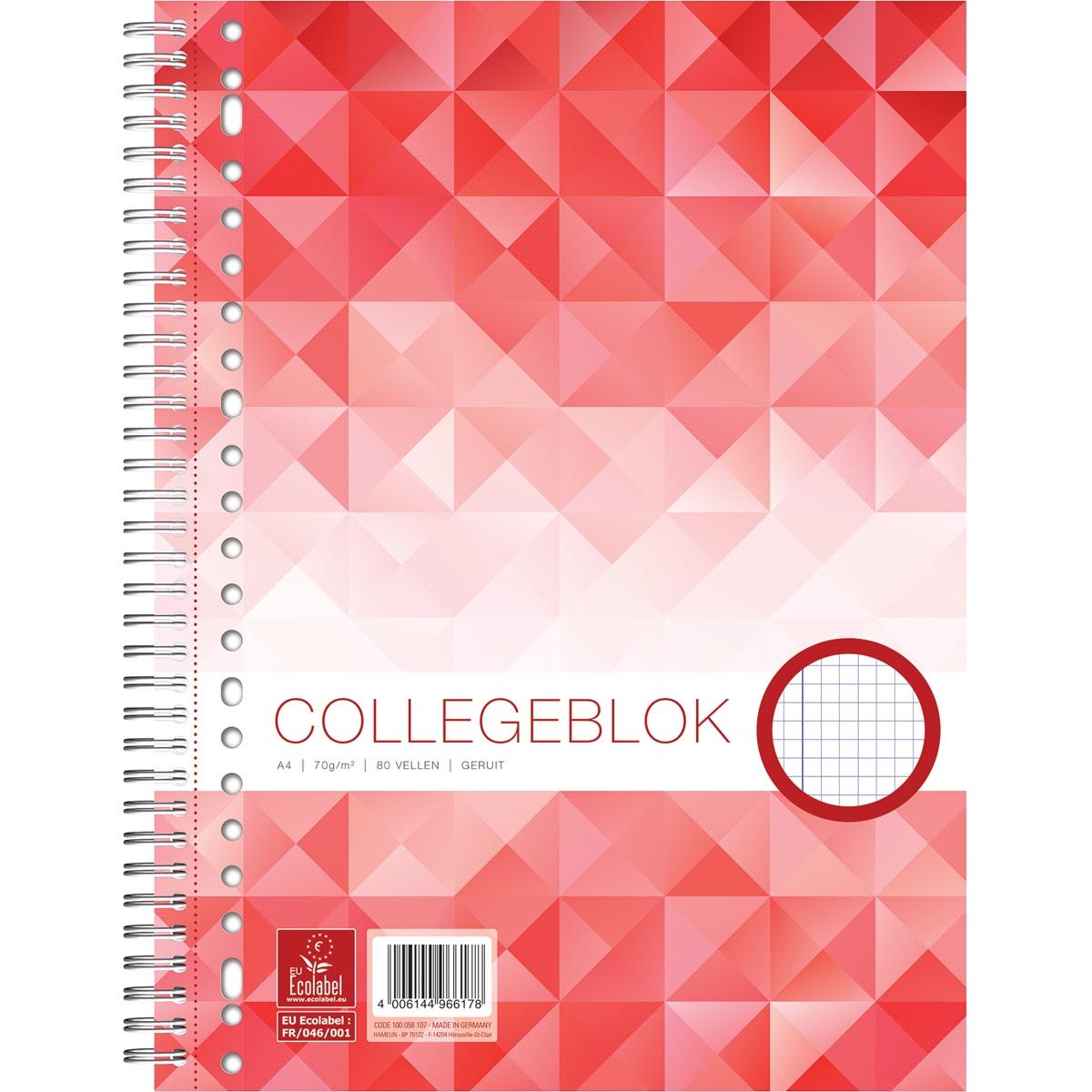 Work - Work collegeblok A4 geruit 80 blz, 23-gaats