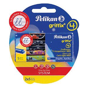 Cartouche d'encre Pelikan Griffix bleu sur blister