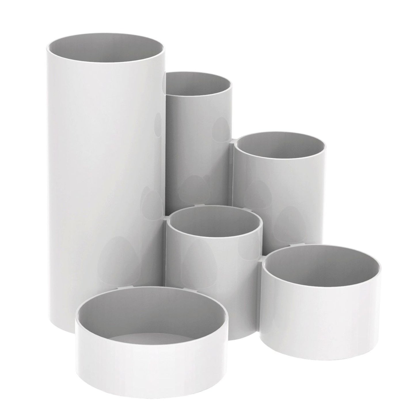 MAUL - Estuche para bolígrafos Tubo blanco 6 compartimentos Ø150x125mm