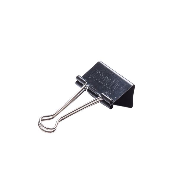 Maul -  Papierklem  foldback 215 19mm zwart 6 stuks