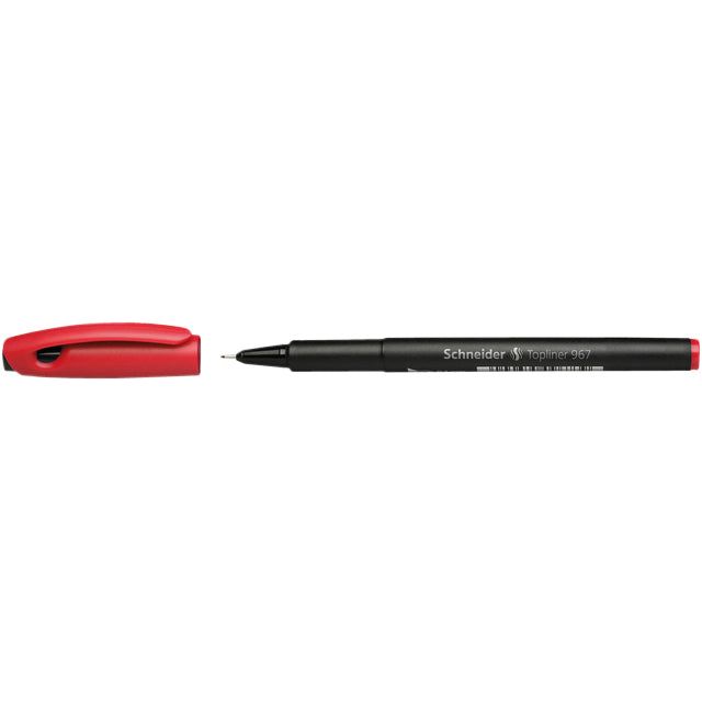 Schneider - Fineliner 967 0,4 mm rouge | Boîte extérieure une pièce de 10