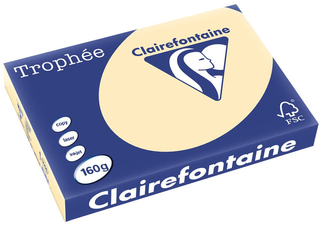 CLAIREFONTAINE - TROPHÉE TEL, PAPIER COLORÉ, A3, 160 G, 250 FEUILLE, GEMS