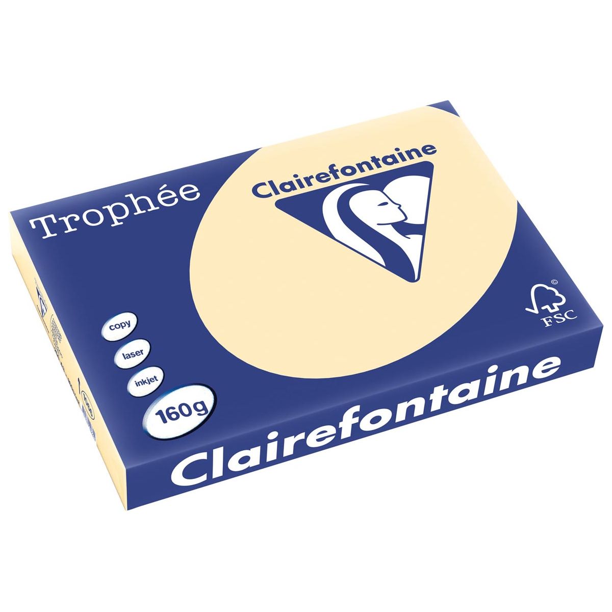 Clairefontaine - Trophée tel, gekleurd papier, A3, 160 g, 250 vel, gems