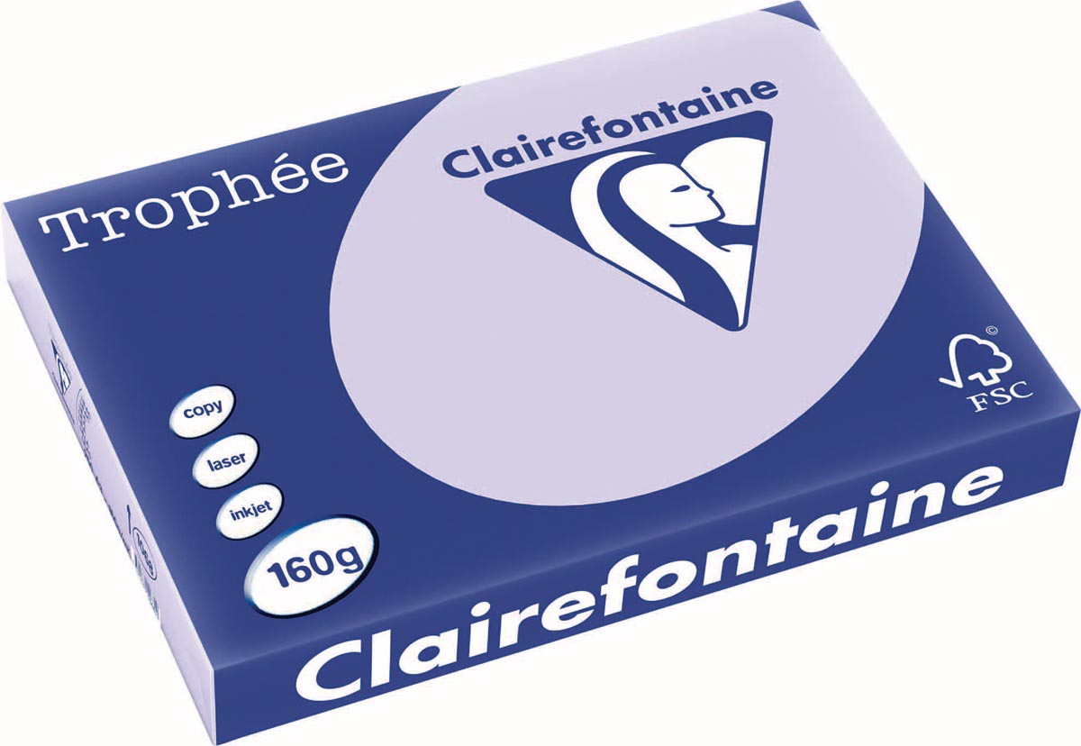 Clairefontaine -  Trophée tel, gekleurd papier, A3, 160 g, 250 vel, lila