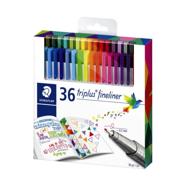 Staedtler - Fineliner Triplus 334 0,3 mm 26+10 ASD | Setzen Sie ein 36 Stück